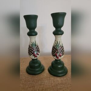 Vintage Holiday Candlesticks